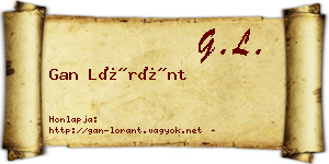 Gan Lóránt névjegykártya
